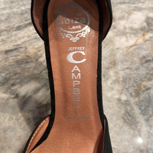 Jeffrey Campbell black ankle strap pumps with a silver mirrored toe size 7 - Picture 6 of 6